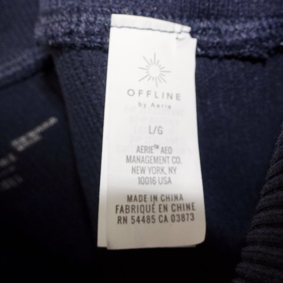 Aerie Offline Navy Ribbed HIgh Rise Leggings - Picture 3 of 5